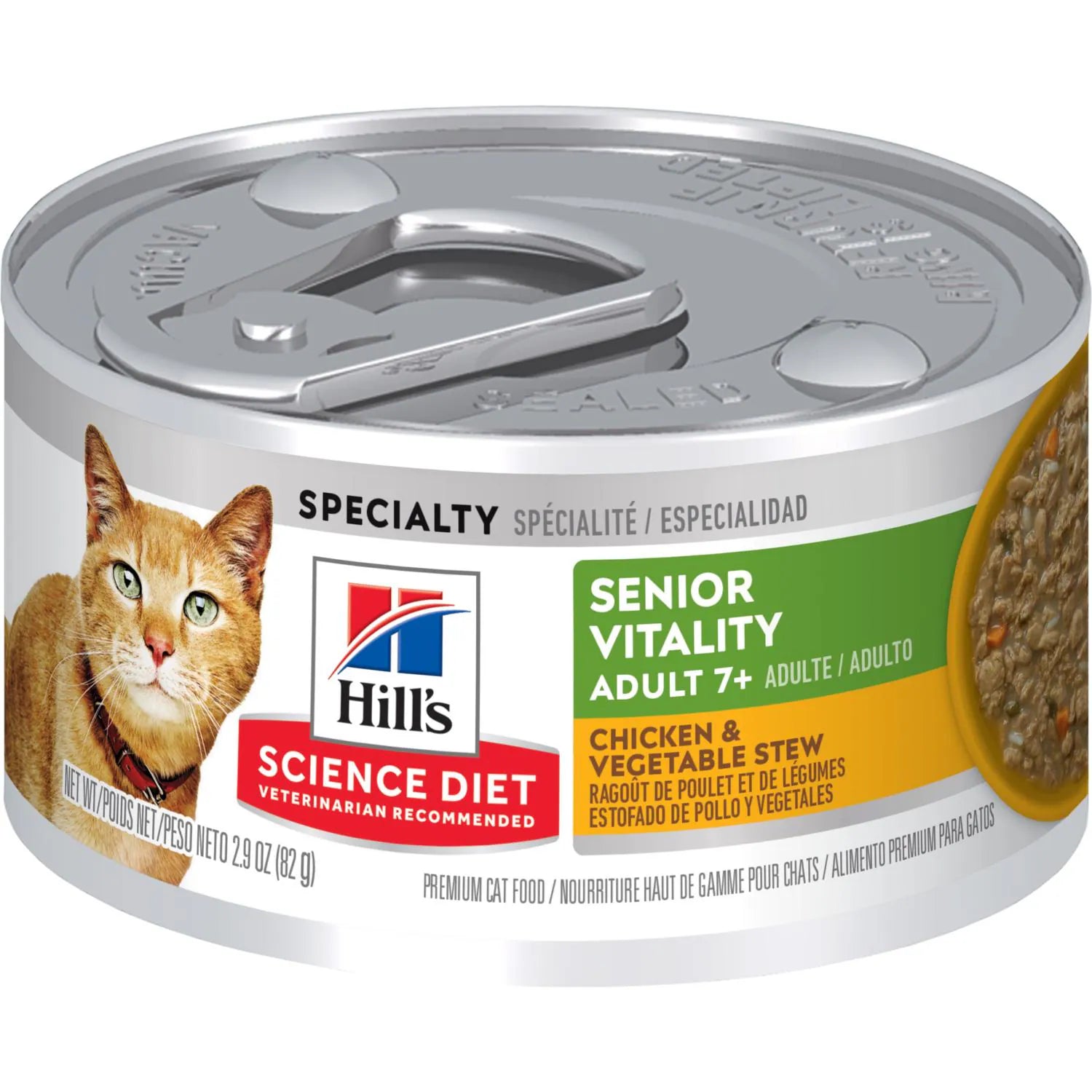 catnip-infused scratching pad-Hill's Science Diet Adult 7+ Senior Vitality Chicken & Vegetable Entree Wet Cat Food (2.9 oz x 24 cans)