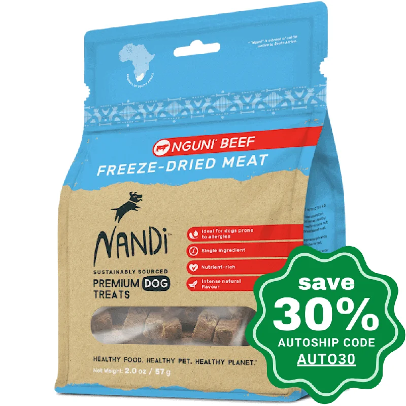 motion-activated pet toy-Nandi - Freeze-Dried Treats - Nguni Beef - 57G