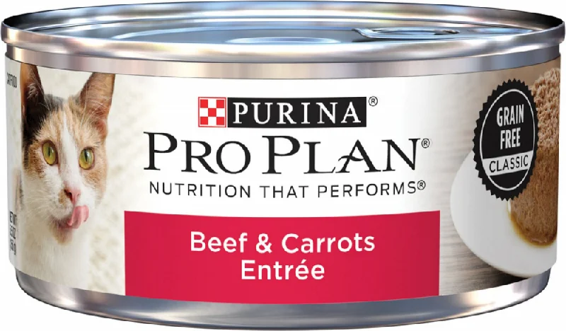 chew-resistant outdoor dog house-Purina Pro Plan Grain-Free Pate Beef & Carrots Entree Wet Cat Food