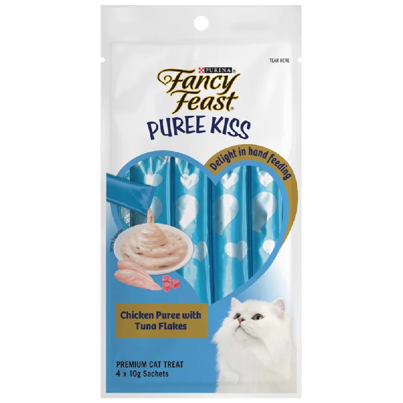 soft plush cat tunnel-4 FOR $16: Fancy Feast Puree Kiss Chicken Puree With Tuna Flakes Cat Treats 40g