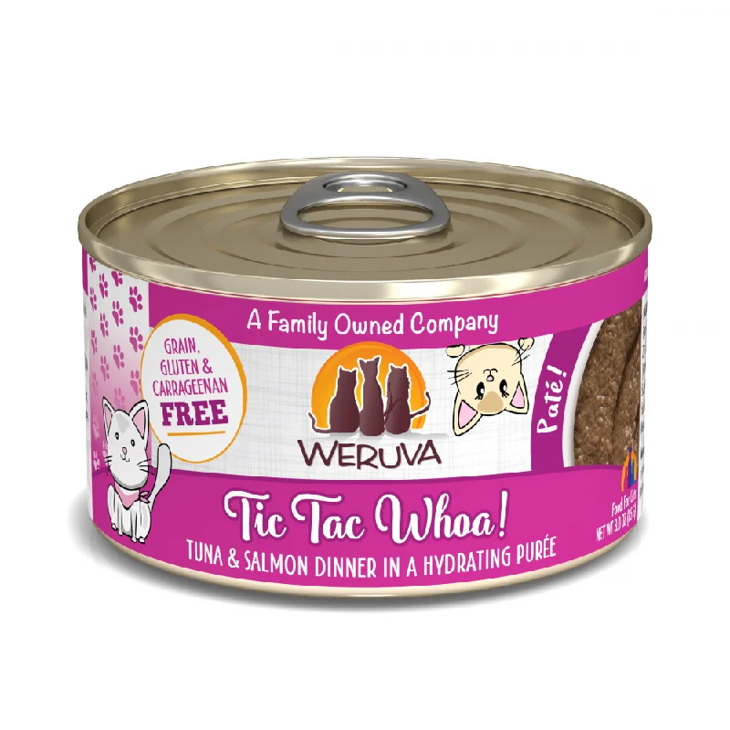 soft chew dog calming treats-Weruva Classic Cat Pate Tic Tac Whoa! With Tuna & Salmon Canned Cat Food