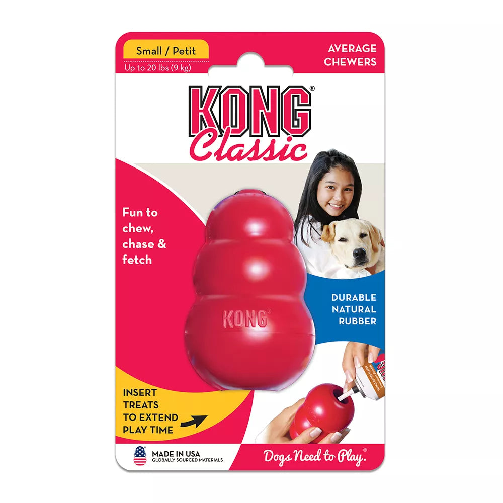 biodegradable cat litter box liner-KONG Refillable Classic Chew Dog Toy - Red