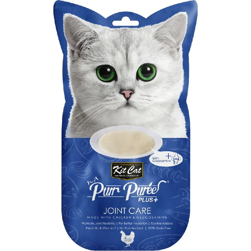 non-toxic bird cage liner-4 FOR $14 (Exp 21Oct24): Kit Cat Purr Puree Plus Joint Care Chicken Cat Treats 60g