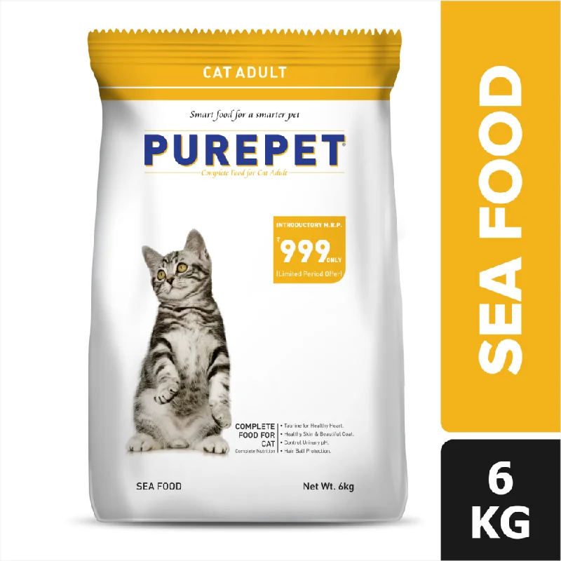 deep-cleaning pet shampoo-Purepet Seafood Adult Cat Dry Food