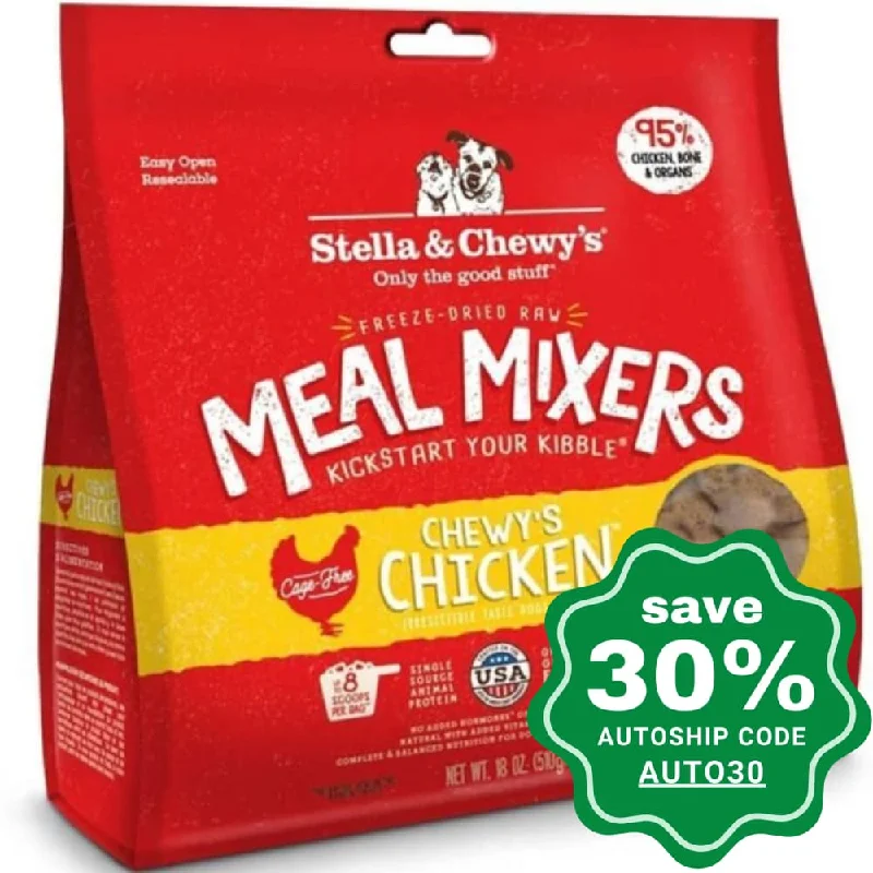 interactive treat-dispensing toy-Stella & Chewy's - Freeze Dried Chewy's Chicken Meal Mixers For Dogs - 18OZ