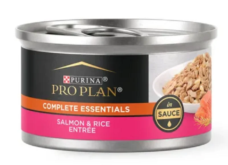 ultra-soft cat cave bed-Purina Pro Plan Savor Adult Salmon & Rice in Sauce Entree Canned Cat Food