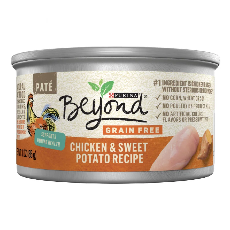 non-toxic bird cage bedding-Purina Beyond Grain-Free Chicken & Sweet Potato Pate Recipe Canned Cat Food