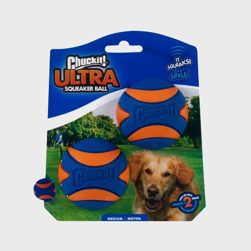 hamster digging tower-Ultra Squeaker Ball Medium 2 pack