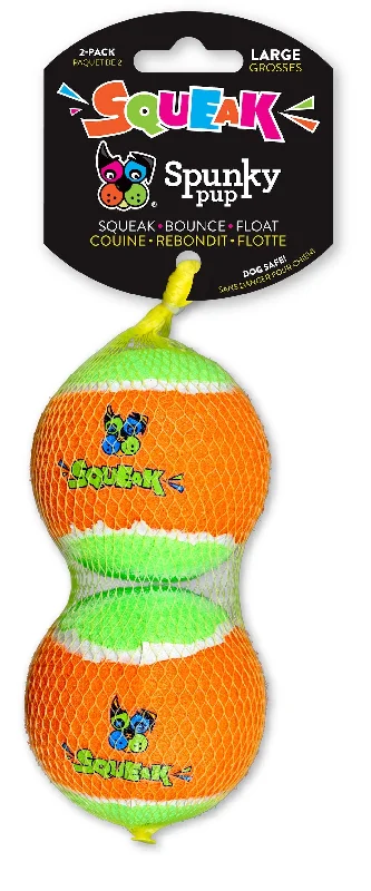 automatic pet self-grooming brush-Spunky Pup- Squeaky Tennis Balls