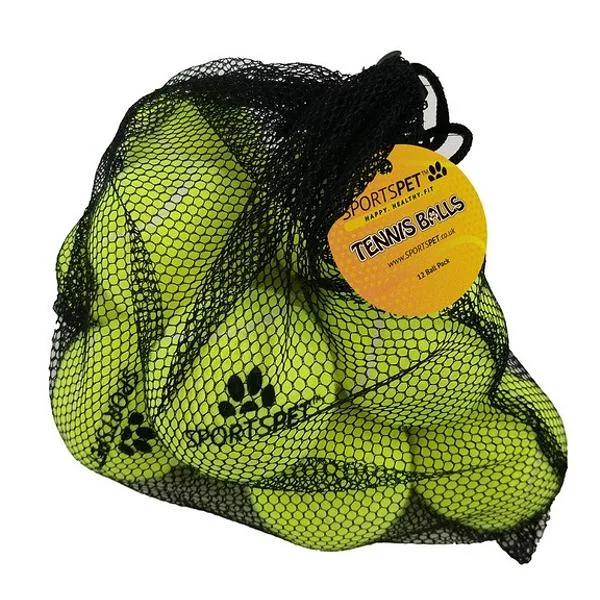 vet-recommended pet probiotics-SPORTSPET Tennis Balls Packs of 3 or 12