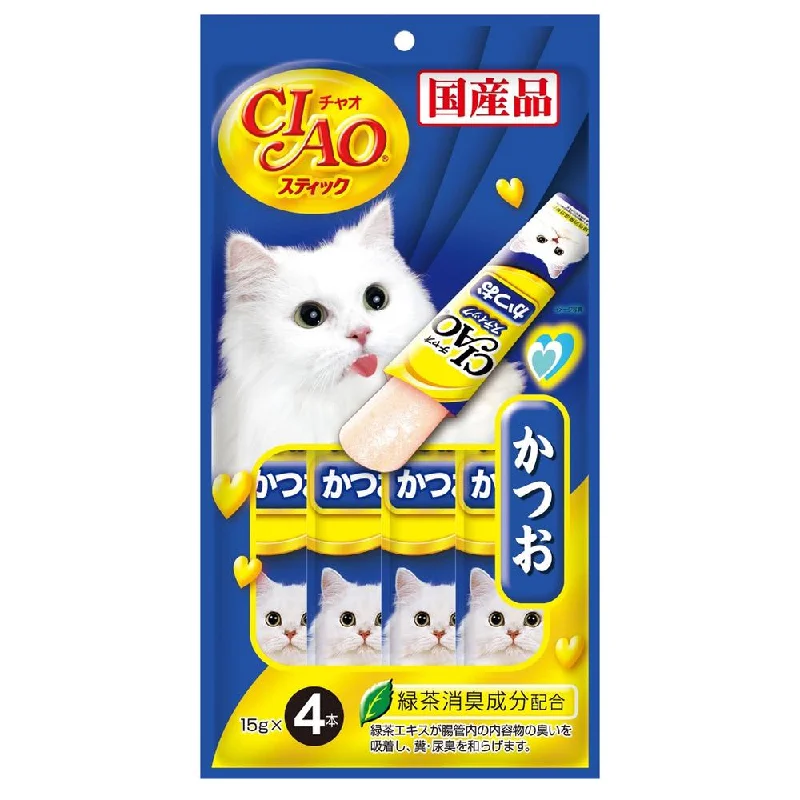 non-toxic natural fish tank cleaner-3 FOR $15: Ciao Stick Katsuo Tuna In Jelly Cat Treat 60g