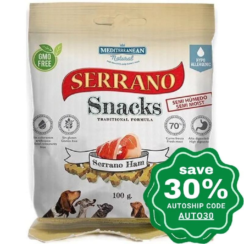 ultra-soft plush puppy blanket-Mediterranean Natural - Serrano - Dog Snacks - Serrano Ham - 100G (min. 6 Packs)