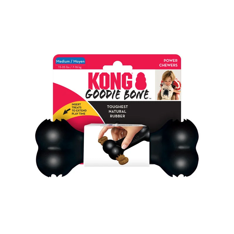 spill-proof dog and cat feeder mat-KONG Extreme Goodie Bone Medium Dog Toy