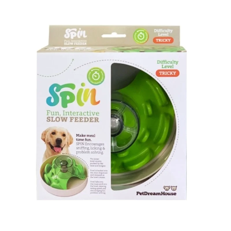 anti-scratch furniture protector-Dog Enrichment Toy SPIN UFO Maze Interactive Dog Bowl and Slow Feeder