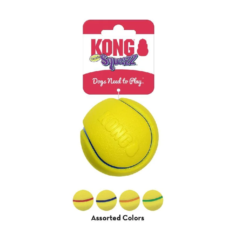 motion-activated pet water fountain-KONG Squeezz Tennis Assorted Colours (2 Pack)