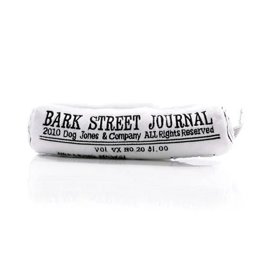 personalized pet ID tag-Bark Street Journal Dog Toy