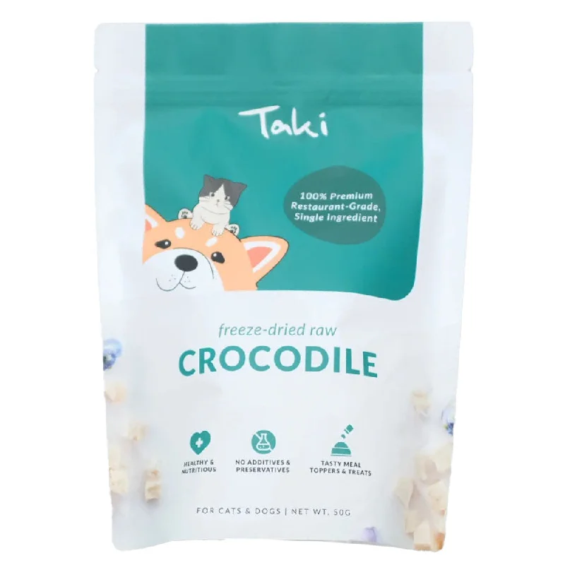 smart pet food dispenser-Taki Crocodile Cubes Grain-Free Freeze-Dried Treats For Cats & Dogs 50g