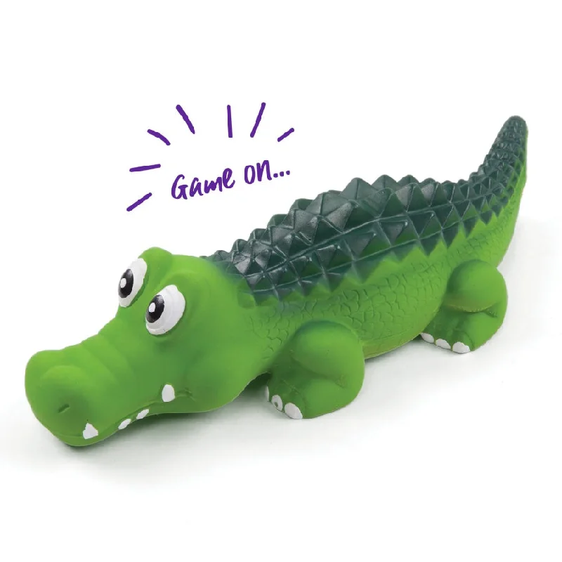 catnip-infused scratching pad-Kazoo Latex Crocodile