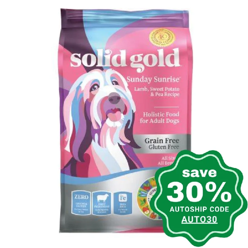 lightweight waterproof dog coat-Solid Gold - Grain Free Dry Dog Food - Adult - Sunday Sunrise with Lamb - 24LB