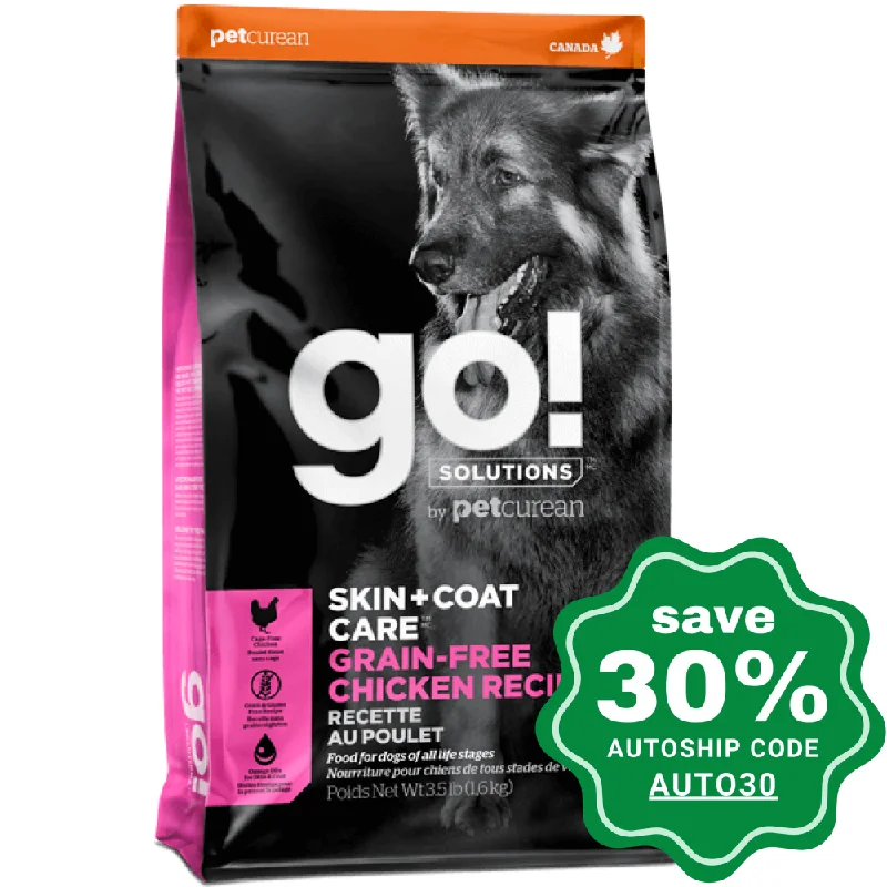 high-protein dog treats-GO! SOLUTIONS - SKIN + COAT CARE Dry Food for Dog - Grain Free Chicken Recipe - 12LB