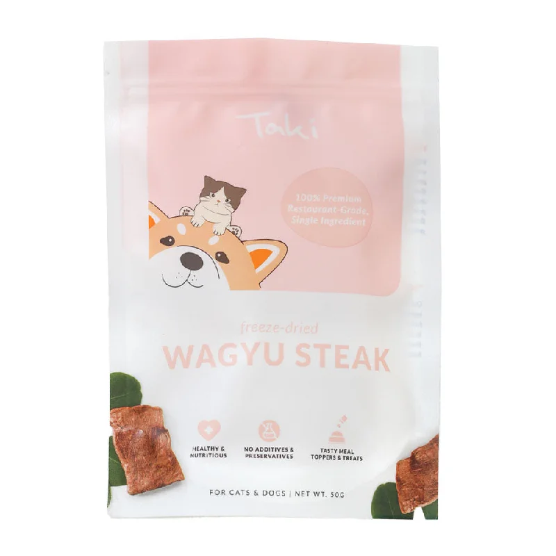 waterproof hiking backpack for dogs-Taki Wagyu Beef Steak Grain-Free Freeze-Dried Treats For Cats & Dogs 50g