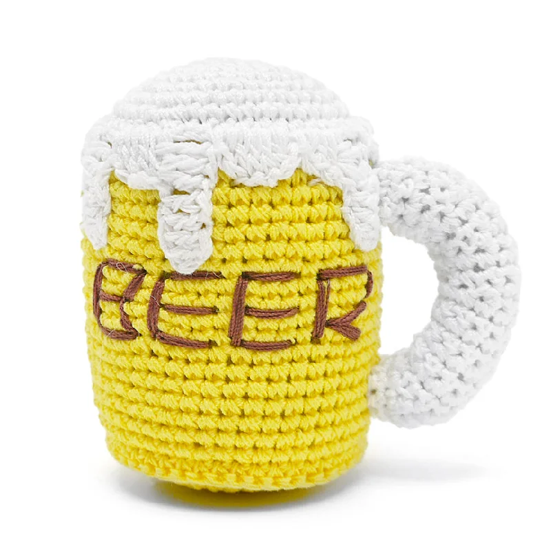 waterproof pet GPS tracker-Crochet Beer Mug Dog Toy