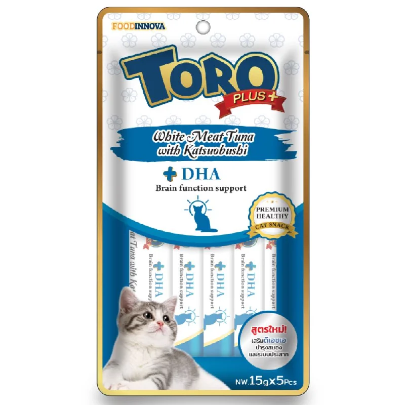 waterproof dog cooling vest-Toro Plus White Meat Tuna With Katsuobushi & DHA Liquid Cat Treats 75g