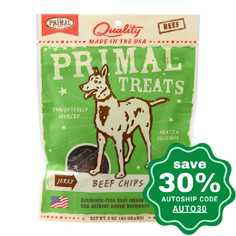 cooling collar for dogs-Primal - Treats - Jerky Beef Chips - 3OZ