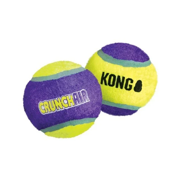 extra-large dog food bowl-KONG CrunchAir Ball Chew Toys for Dogs