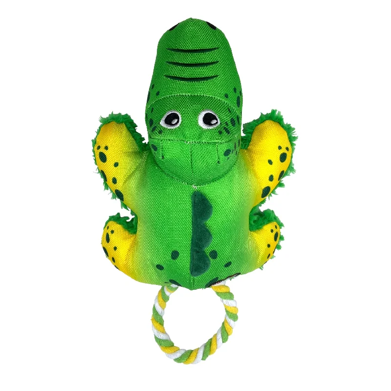 portable pet water dispenser-KONG Cozie Tuggz Alligator