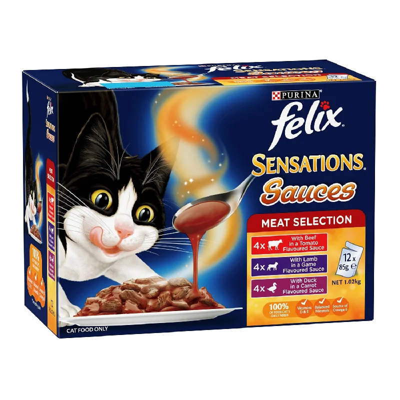 small dog orthopedic harness-Felix Sensations Sauces Meat Selection Adult Wet Cat Food Pouches 12x85g