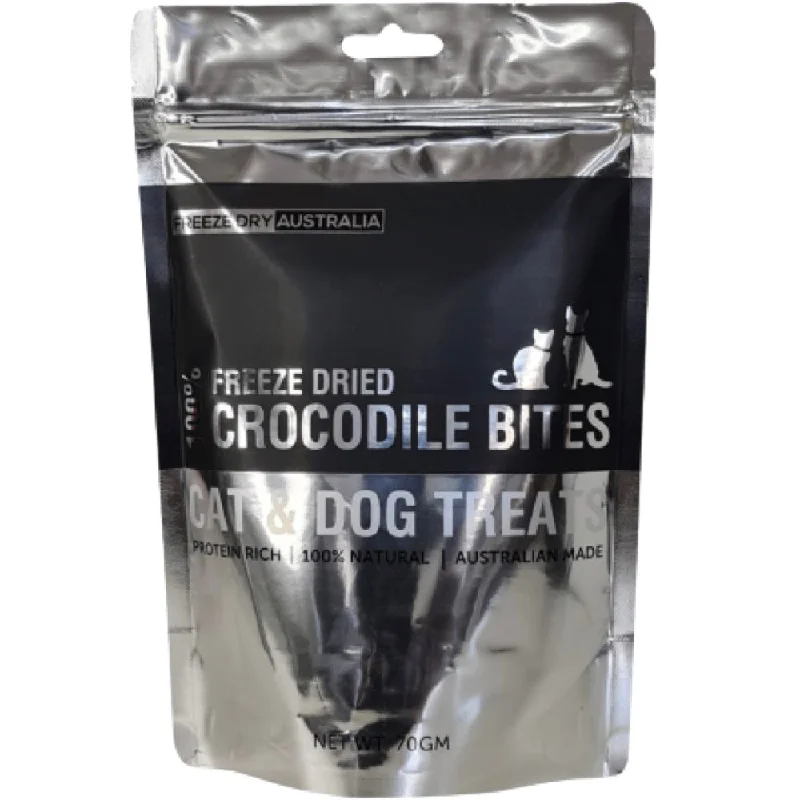 puppy teething and training kit-Freeze Dry Australia Crocodile Bites Cat & Dog Treats 70g