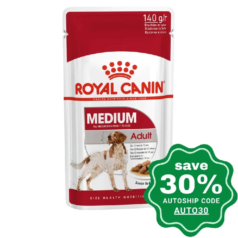 small breed orthopedic dog bed-Royal Canin - Medium Adult Wet Dog Food - 140G (Min. 10 Pouches)