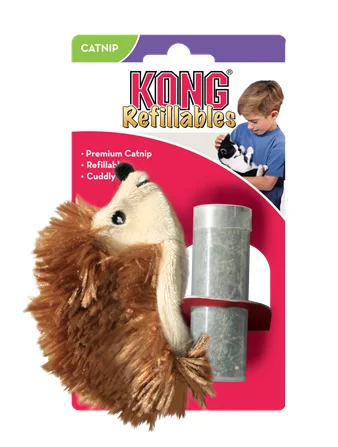 automatic pet hydration fountain-Kong CAT Refillable Catnip Hedgehog