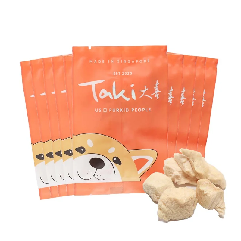 extra-large dog blanket-Taki Chicken Breast Grain-Free Freeze-Dried Treats For Cats & Dogs (10 Packets) 100g