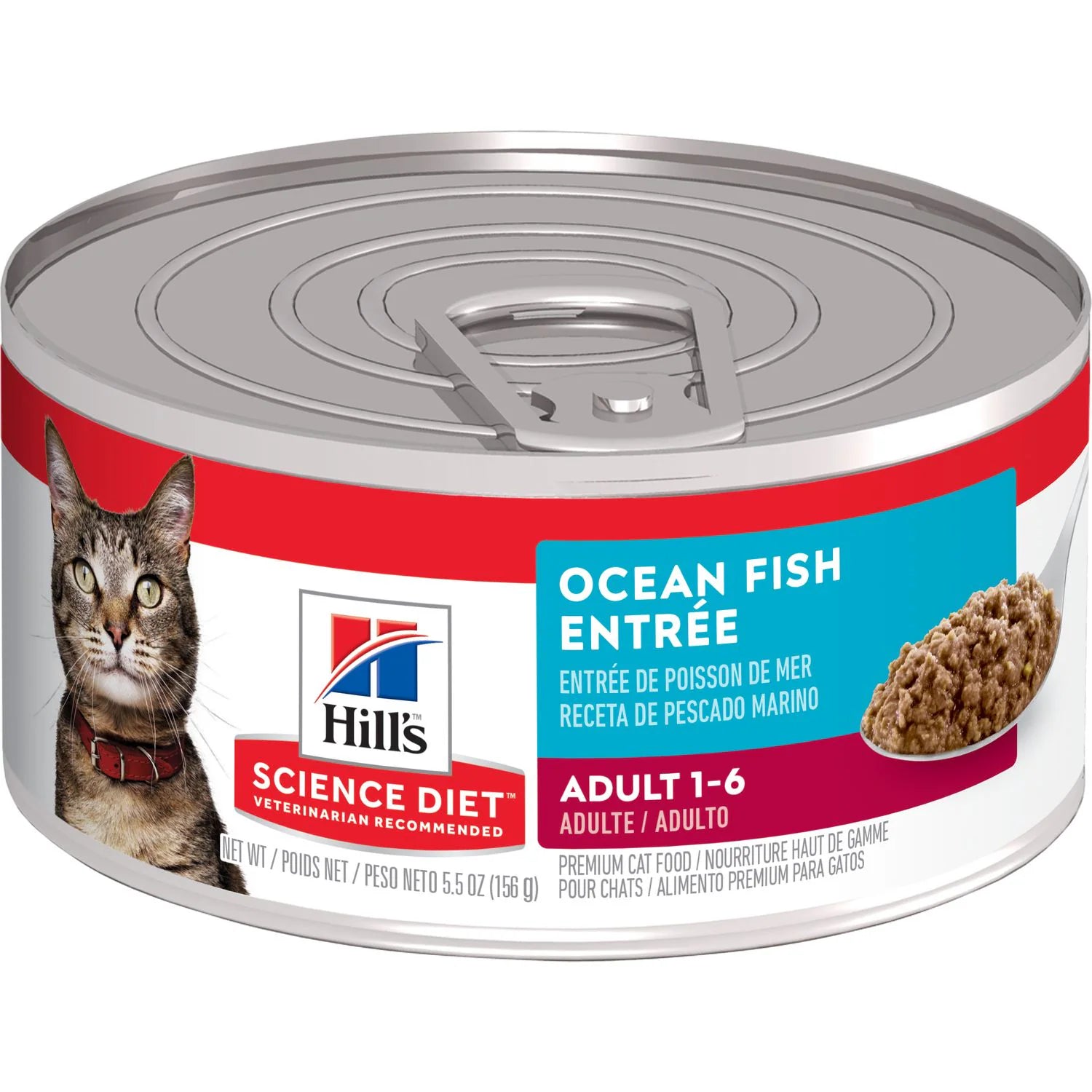 travel-friendly cat calming spray-Hill's Science Diet Adult Ocean Fish Entrée Canned Cat Food (2.9 oz x 24 cans)