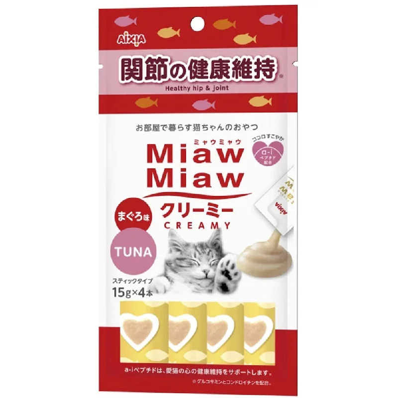 cat-safe flea collar-4 FOR $12: Aixia Miaw Miaw Creamy Tuna Healthy Hip & Joint Cat Treats 60g