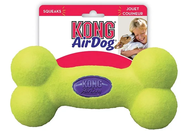 collapsible dog car seat-KONG AirDog Squeaker Bone Medium x 1