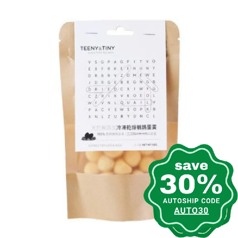 automatic motion-sensing cat toy-Teeny & Tiny - Freeze-Dried Dogs & Cats Treats - Quail Egg Yolk - 50G