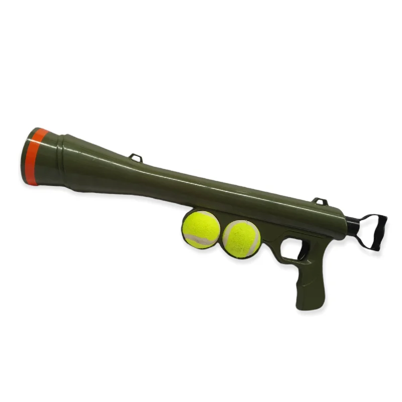 no-spill dog travel bowl-Dog Tennis Ball Launcher Gun - Pet Puppy Outdoors Exercise Fun Play