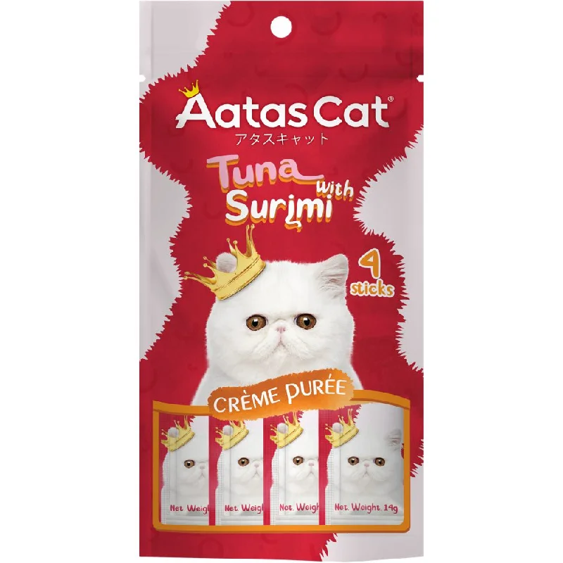 orthopedic puppy mattress-4 FOR $12: Aatas Cat Creme Puree Tuna With Surimi Grain-Free Liquid Cat Treats 56g