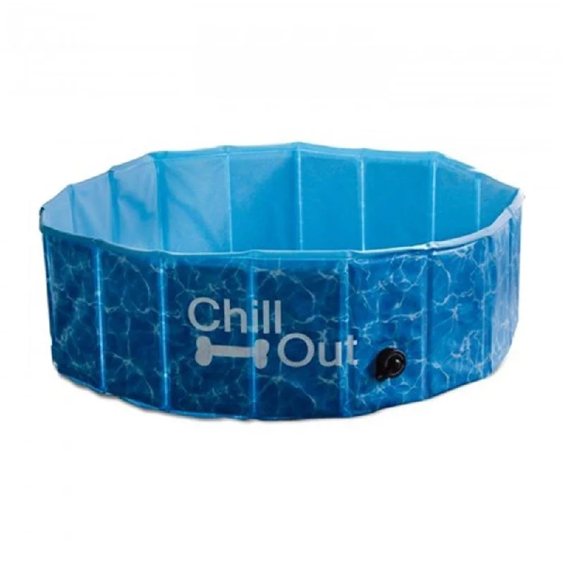 cat-safe plush heated bed-Dog Swimming Pool - Chill Out Plastic Pet Puppy Bath Splash Fun All For Paws