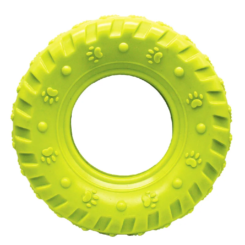 vet-approved puppy teething gel-Grrrelli Rubber Tough Dog Toys Tyre Tires 3 Sizes