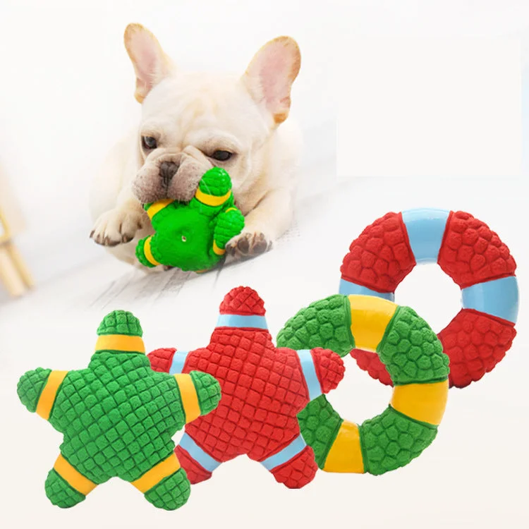 waterproof automatic pet tracker-Latex Starfish / Donut Dog Toy