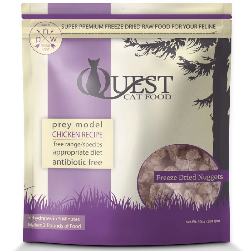 vet-recommended pet probiotics-Quest Prey Model Chicken Recipe Grain-Free Freeze-Dried Raw Cat Food 10oz