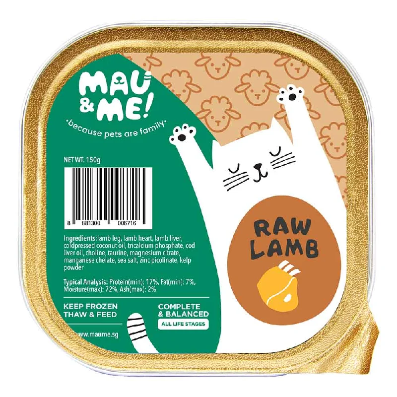 chew-proof rabbit bedding liner-Mau&Me Raw Lamb Frozen Cat Food