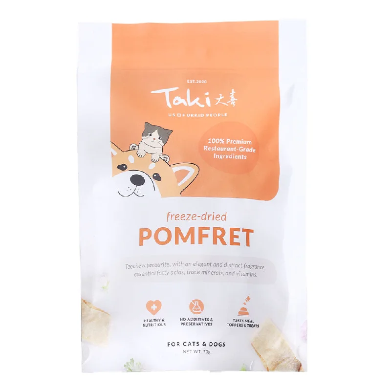 portable bird carrier backpack-Taki Pomfret Fish Grain-Free Freeze-Dried Treats For Cats & Dogs 70g