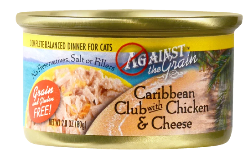 puppy crate training set-Against the Grain Caribbean Club with Chicken and Cheese Canned Cat Food