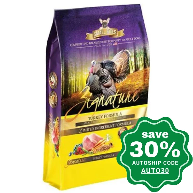 self-cleaning fish tank-Zignature - Small Bites Dry Dog food - Grain Free Turkey - 4LB (Min. 2 Packs)