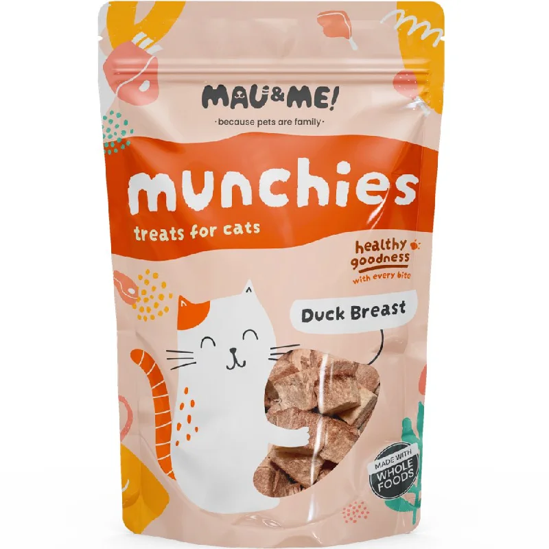 eco-friendly biodegradable pet wipes-Mau&Me Munchies Duck Breast Freeze-Dried Grain-Free Cat Treats 40g